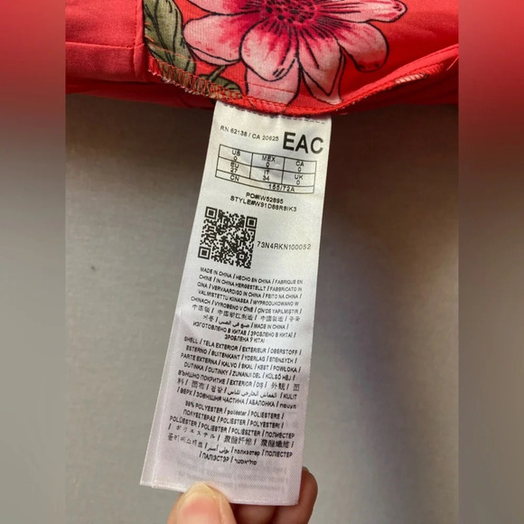 GUESS Isora Floral-Print Split-Leg Jumpsuit Sz 0 - Picture 15 of 15